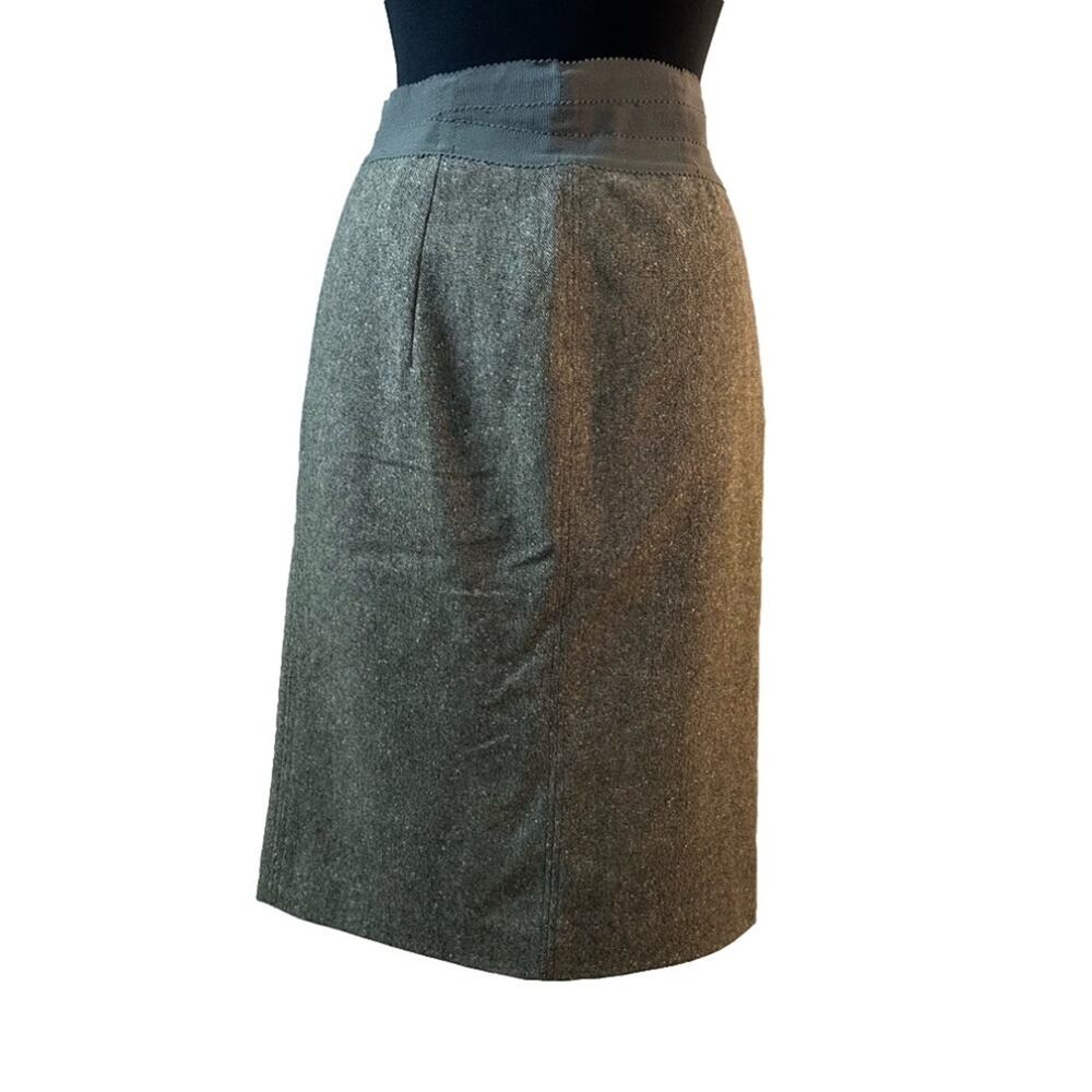 Stella McCartney Midi Tweed Wool Skirt Mid Rise IT Size 40 = US 4 Luxury Classic